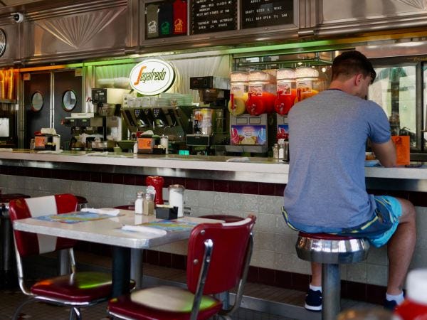 Un Diner à Miami Beach