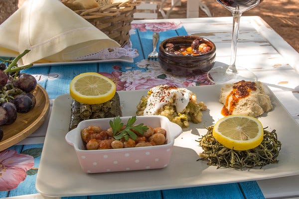 Just Part of the Spread I Enjoyed at Noni's House Restaurant in Alacati, Turkey