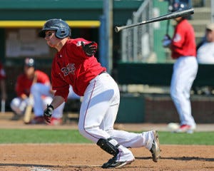 Christian Vazquez has both 4-hit games against New Hampshire.  (photo courtesy of Kelly O'Connor).