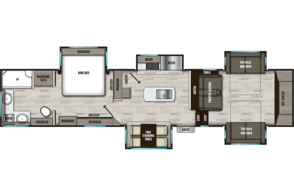 7. Coachmen Chaparral - Travel Trailer with a Kitchen Island