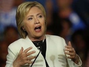 Democratic presidential candidate former Secretary of State Hillary Clinton speaks during a Super Tuesday event at Stage One at Ice Palace Films Studios on March 1, 2016, in Miami, Fla. (Photo by Joe Raedle/Getty Images)
