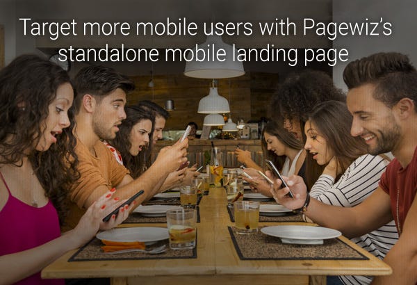 People-holding-phones landing page