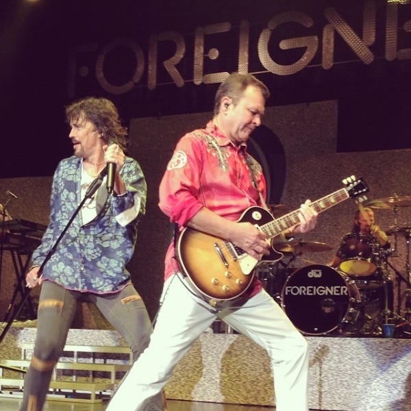 Chris Sorensen rocking out with Foreigner.