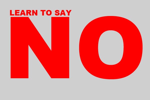 Learn to Say No