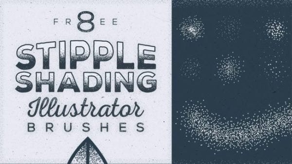 Stipple shading Illustrator brushes 