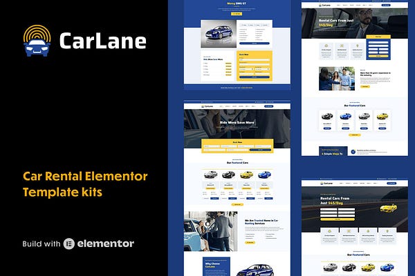 CarLane — Car Rental Elementor Template Kit