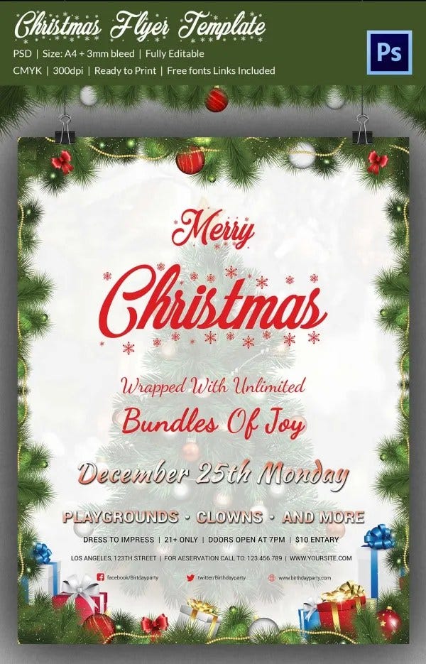 88+ Christmas Flyer Templates PSD, AI, Illustrator, Word Free & Premium Templates