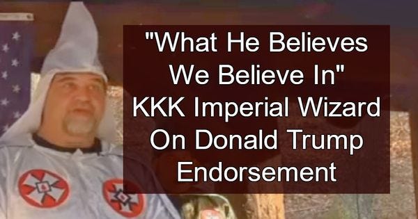 Image result for trump kkk