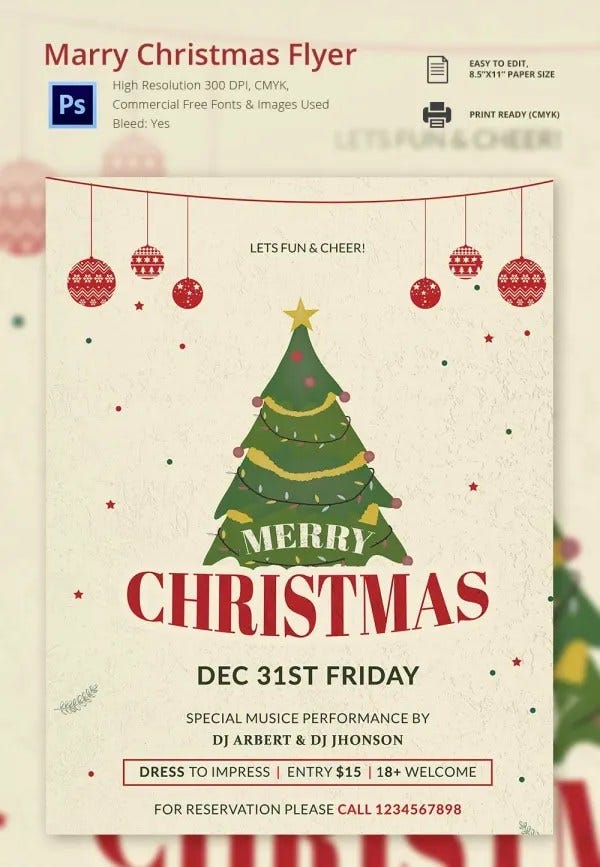 30+ Christmas Flyer Templates PSD, Vector Format Download Free & Premium Templates