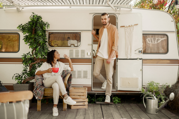 Travel Trailer with a Kitchen Island