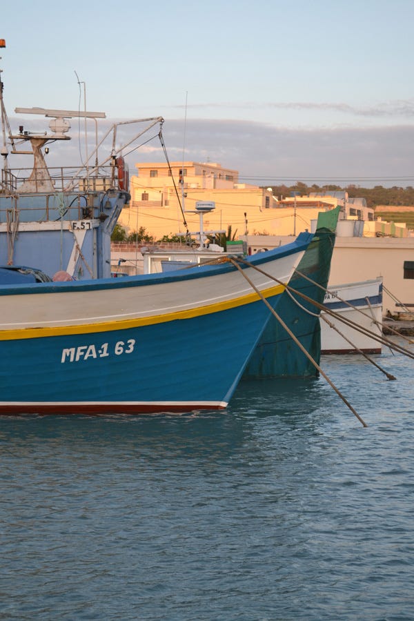 Traditional Maltese boats at Marsaxlokk
