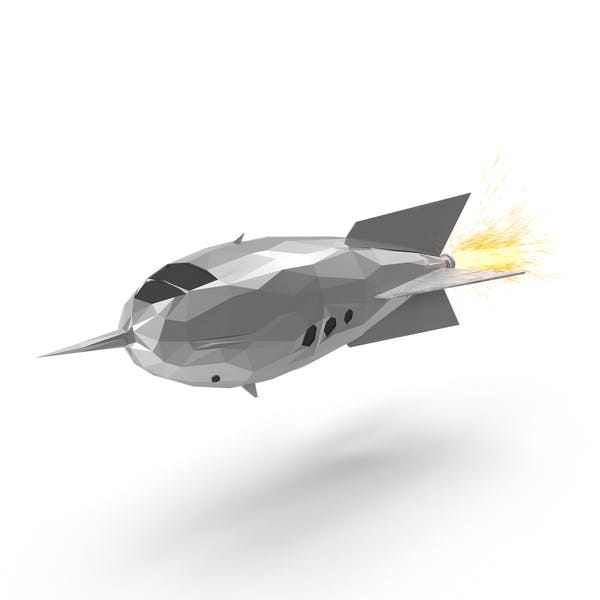 Low Poly Rocket Ship (3D)