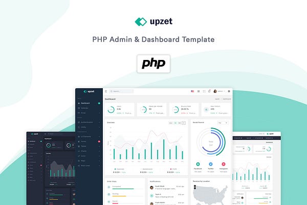 Upzet — PHP Admin & Dashboard Template