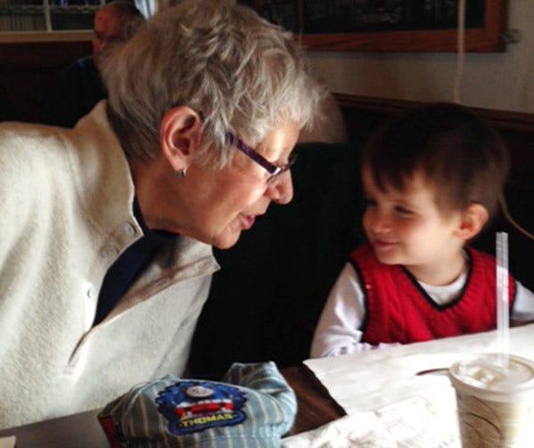 Fabric Painting Expert - Mickey Lawler and her Grandson