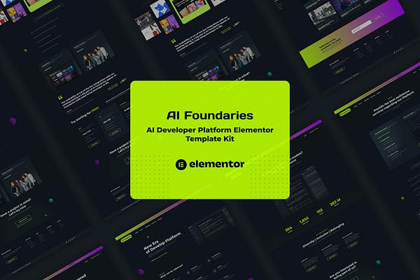 AI Foundaries — Software Developer Platform Elementor Template Kit (WordPress / Template Kits)