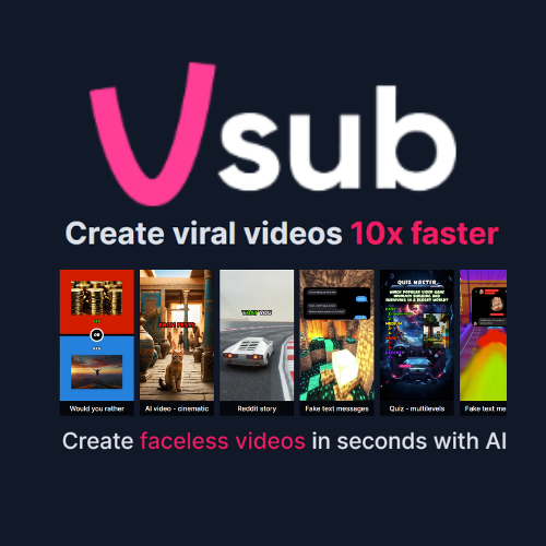 VSUB: This AI Tool Can Generate Viral Monetizable Shorts in Just One Click!