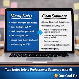Turn Messy Meeting Notes Into a Clean Summary with AI