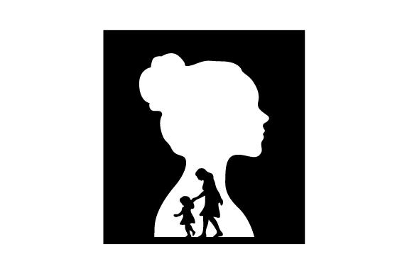 Mother — Negative Space Silhouette (Mother’s Day SVG & Crafts)
