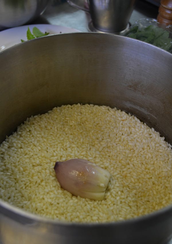 Preparing Carnaroli rice in advance
