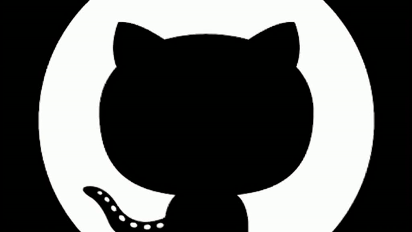 The black cat in the official GitHub logo, sitting still while only its tail is moving.