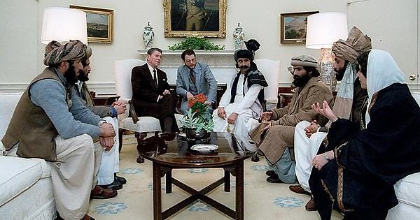 Ronald Reagan with Mujaheedins