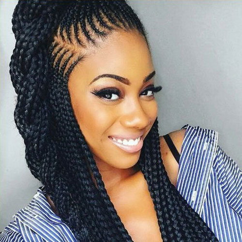 Protect your hair with a half up half down braid