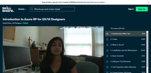 Skillshare: Introduction to Axure RP for UX/UI Designers