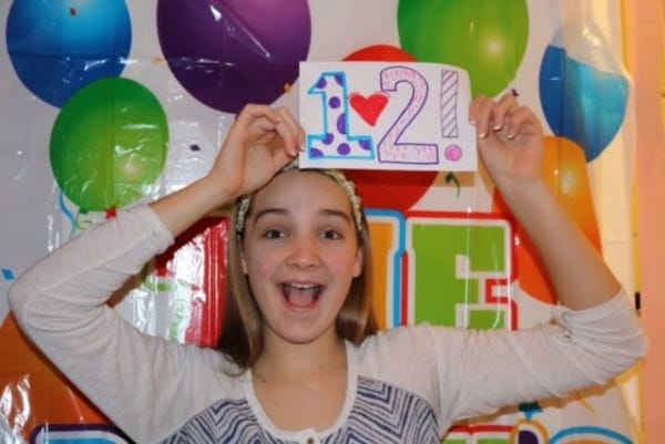 This 12-year-old certainly has a reason to celebrate!