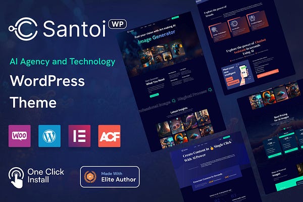 Santoi — AI Agency and Technology WordPress Theme (WordPress / Themes)