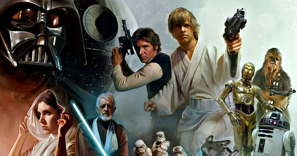 Montage of Star Wars characters