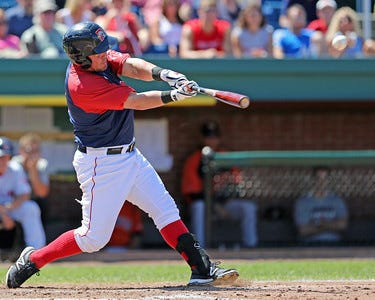 J.C. Linares has helped the 'Dogs during this recent swing...Linares is hitting .359 this month. (Photo courtesy of sitting still photography).