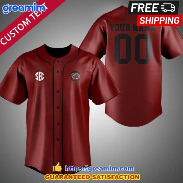 NCAA South Carolina Gamecocks Personalized Fashion Baseball Jersey