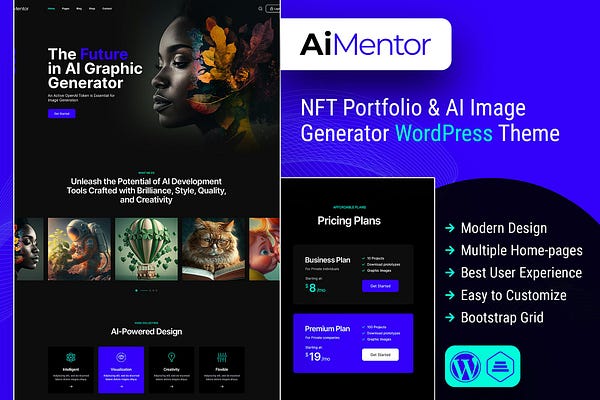 AI Mentor | AI Image Generator WordPress Theme (WordPress / Plugins)