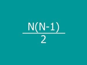 The communication channels formula. N = number of persons.