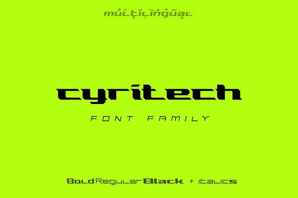 Cyritech Font Free Download