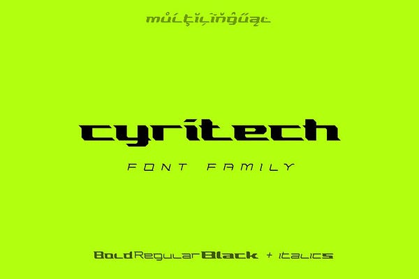 Cyritech Font Free Download