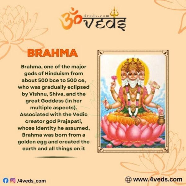 Brahma Is The Hindu God Of Creation 600x600 1