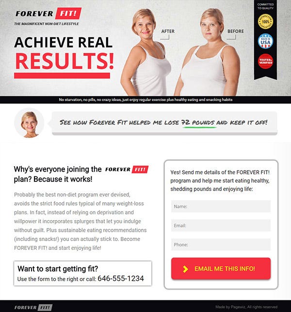 Fitness-Lifestyle-Consultant Pagewiz landing page template image