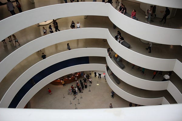 View from inside Guggenheim Museum 