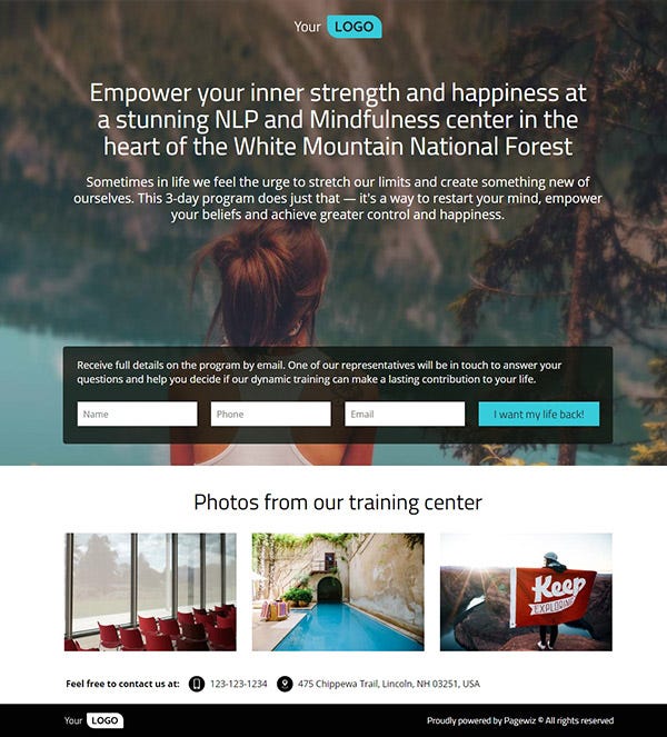 NLP Pagewiz landing page template image