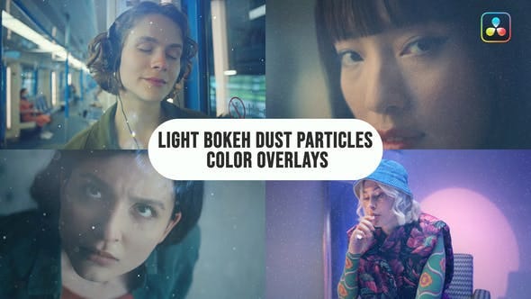 light Bokeh Dust Particles Color Overlays For DaVinci Resolve