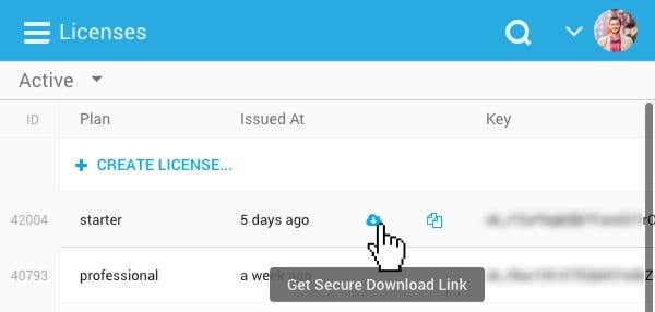 Freemius Developers Dashboard - Generate Secure Download Link