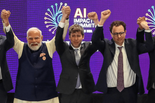 OpenAI CEO Sam Altman and Anthropic CEO Dario Amodei did not shake hands at the AI Summit in India