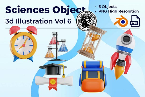 Science Objects 3D Illustration Objects Graphics