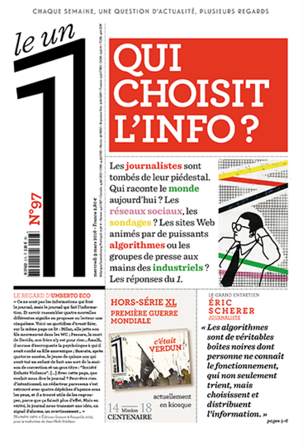 Une du journal Le 1 - Qui choisit l'info ?