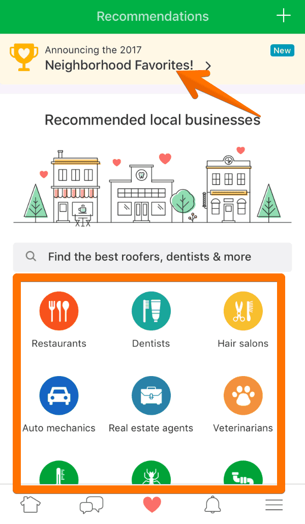 Nextdoor Business Recommendations Tab