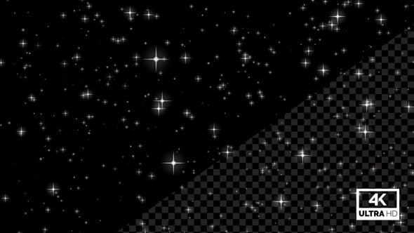 Night Sky Twinkling Stars Alpha Seamless Loop V3 Overlays Motion Graph