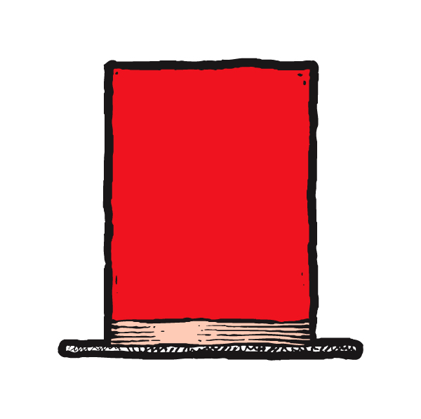 A red top hat.