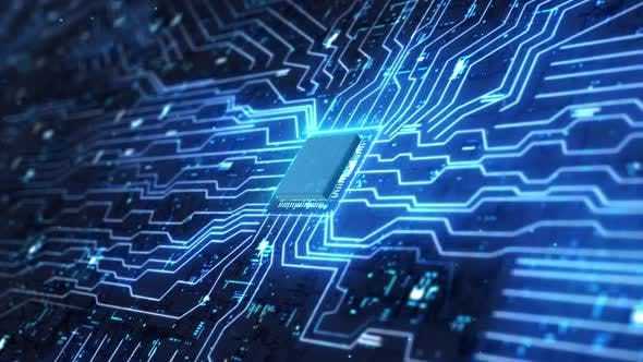 Computer Cpu Technology Chip Background Backgrounds Motion Graphics Stock Video