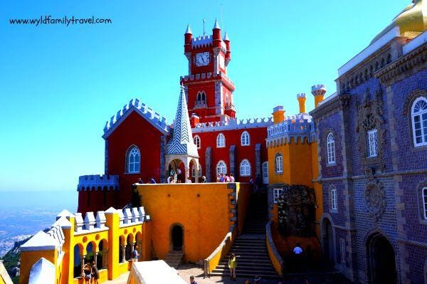 The colorful building of pena palace